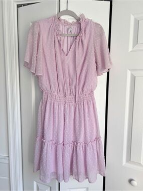 Soft Pink Swiss Dot Girls' Dress - Brand: Signify